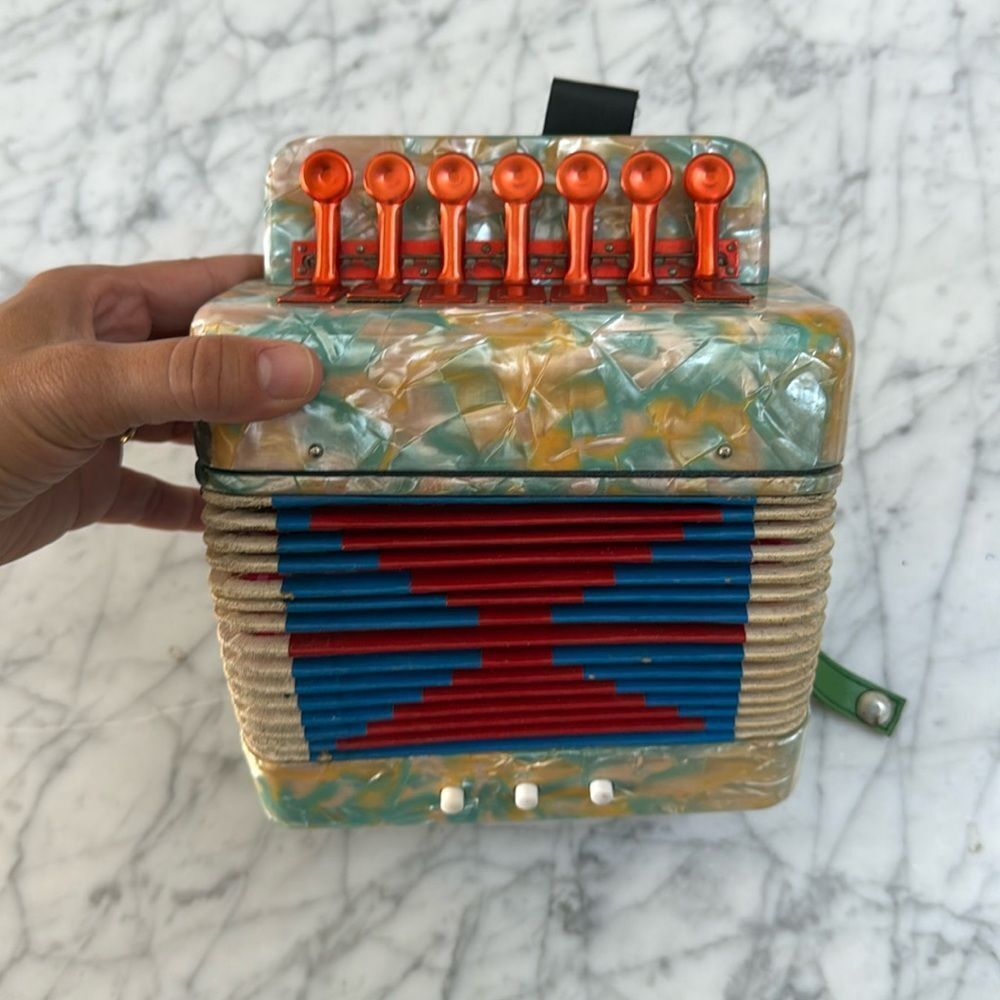 Vintage Accordion Child’s Toy Vtg 60's Works